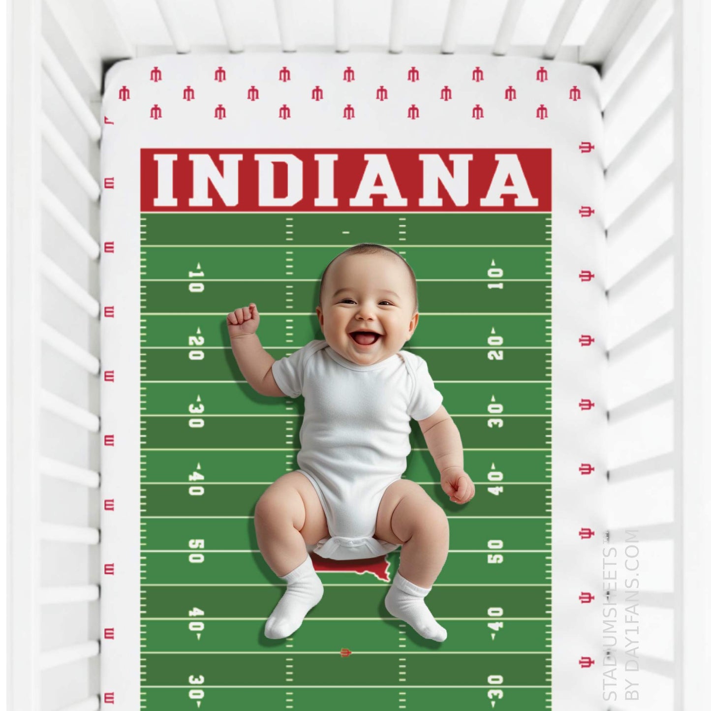 Indiana Hoosiers StadiumSheets™ Crib Sheets