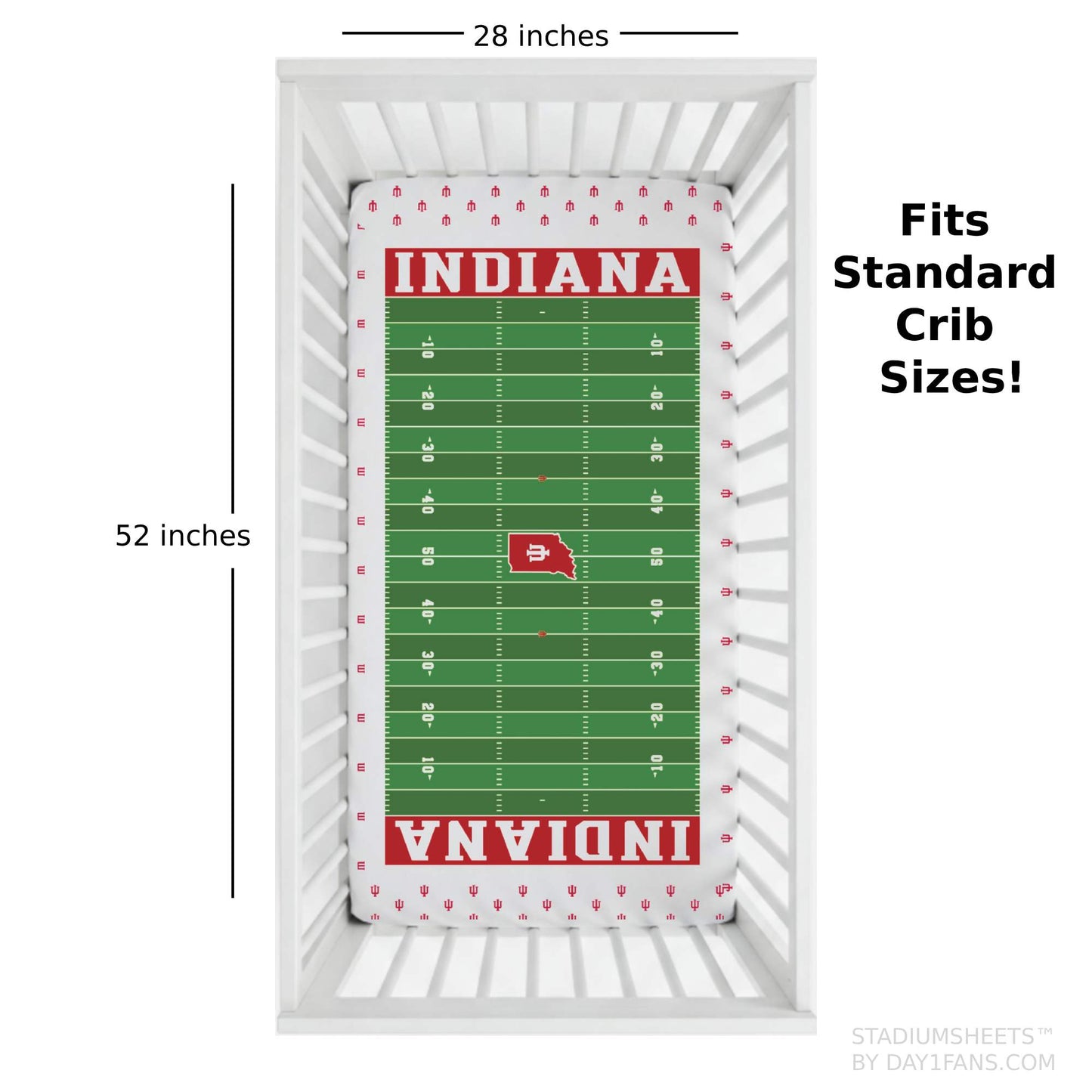 Indiana Hoosiers StadiumSheets™ Crib Sheets