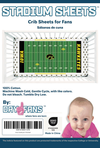 Iowa Hawkeyes StadiumSheets™ Crib Sheets