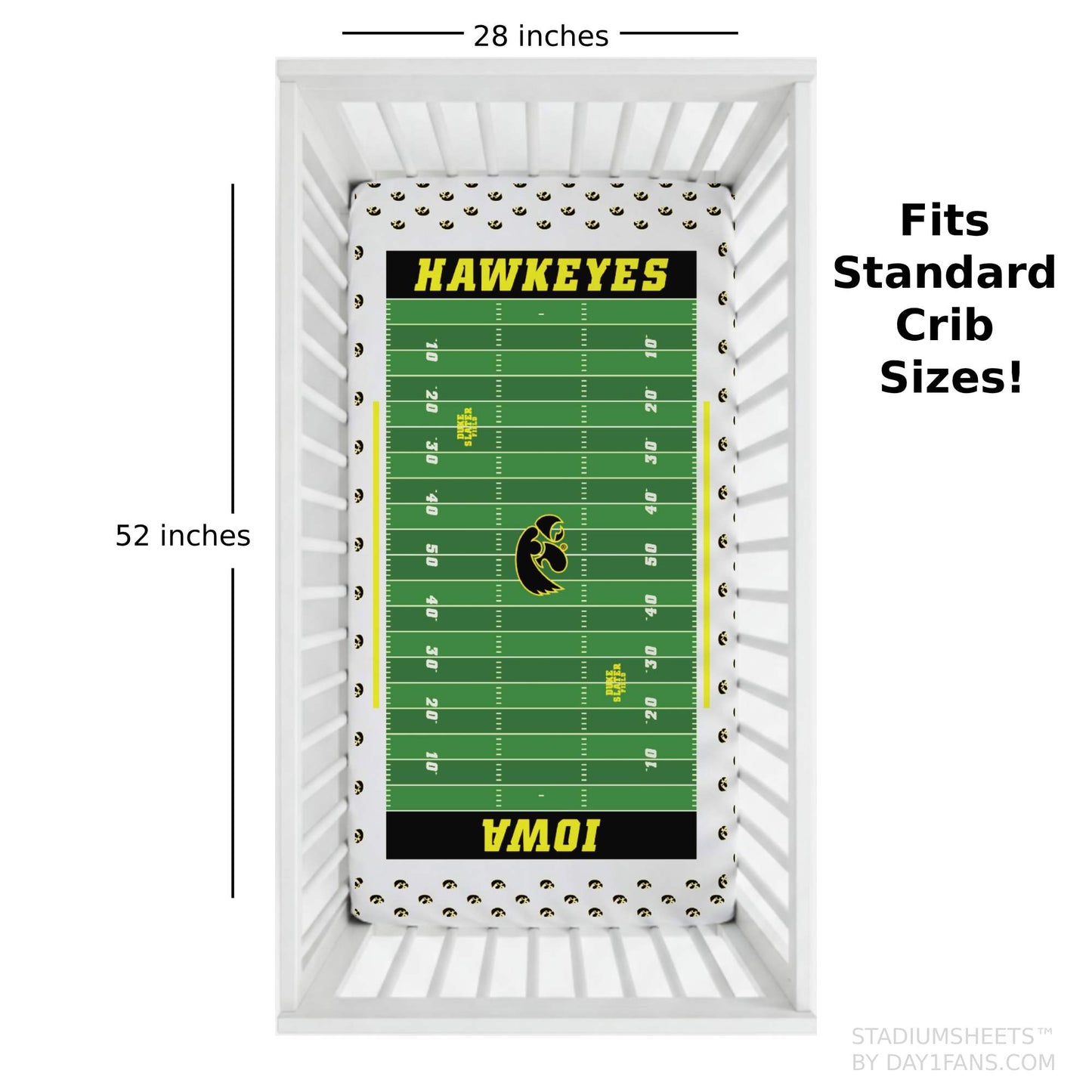 Iowa Hawkeyes StadiumSheets™ Crib Sheets