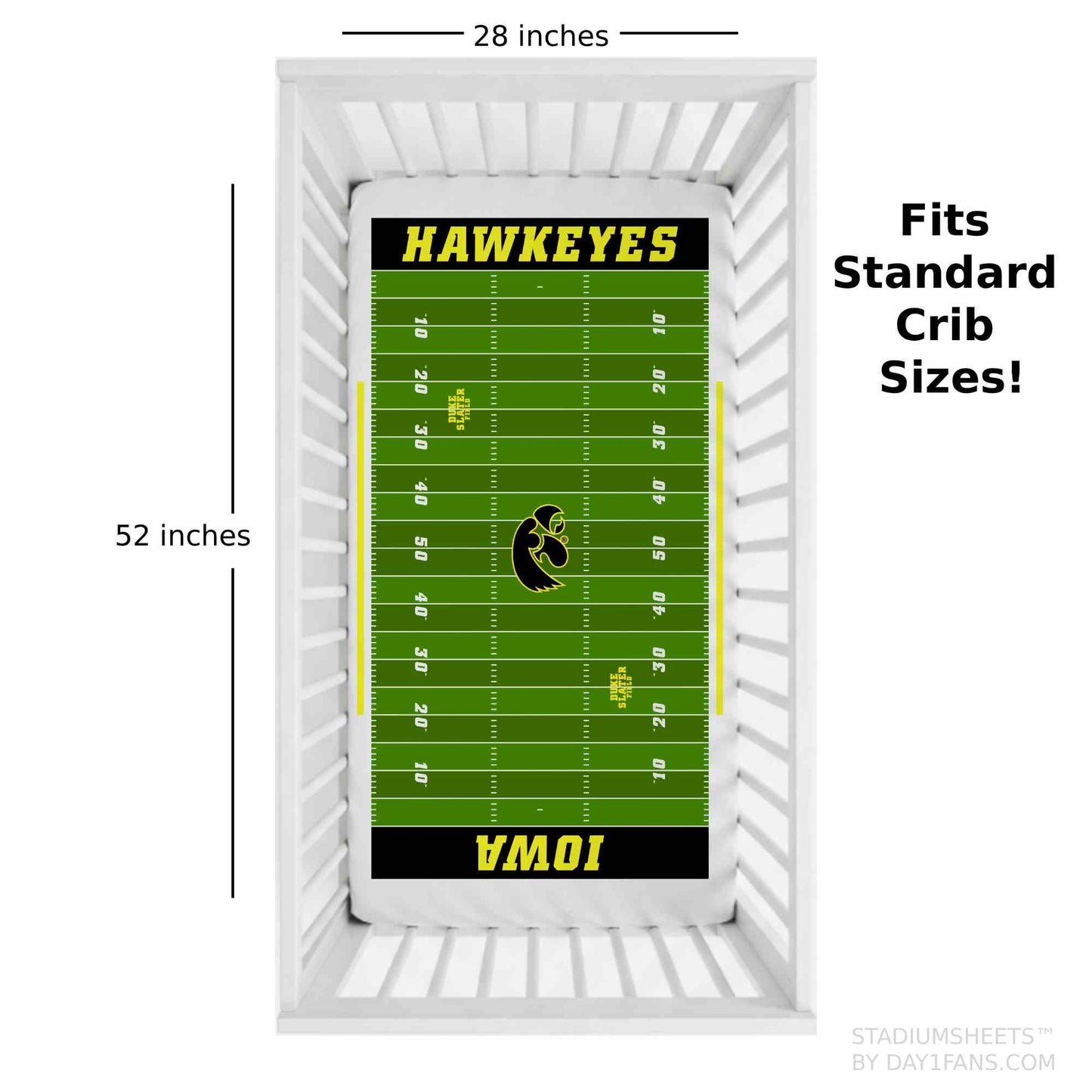 Iowa Hawkeyes StadiumSheets™ Crib Sheets