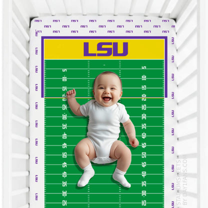 LSU Tigers StadiumSheets™ Crib Sheets