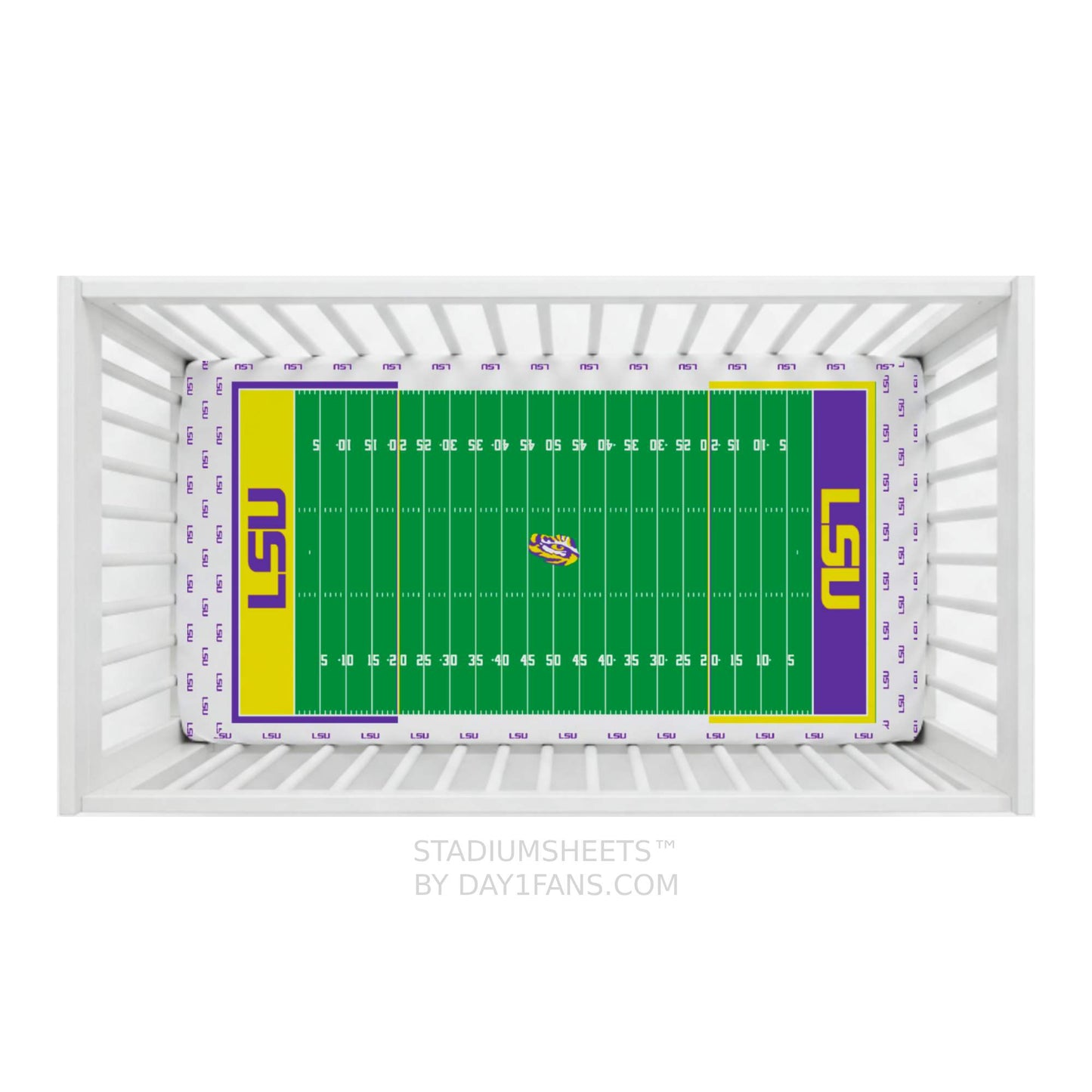 LSU Tigers StadiumSheets™ Crib Sheets