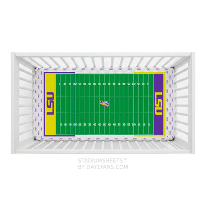 LSU Tigers StadiumSheets™ Crib Sheets