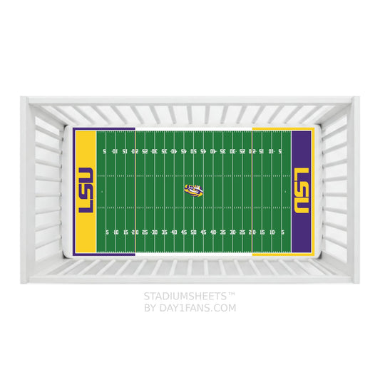 LSU Tigers StadiumSheets™ Crib Sheets