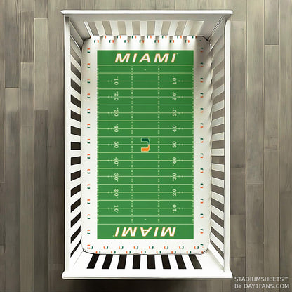 Miami Hurricanes StadiumSheets™ Crib Sheets