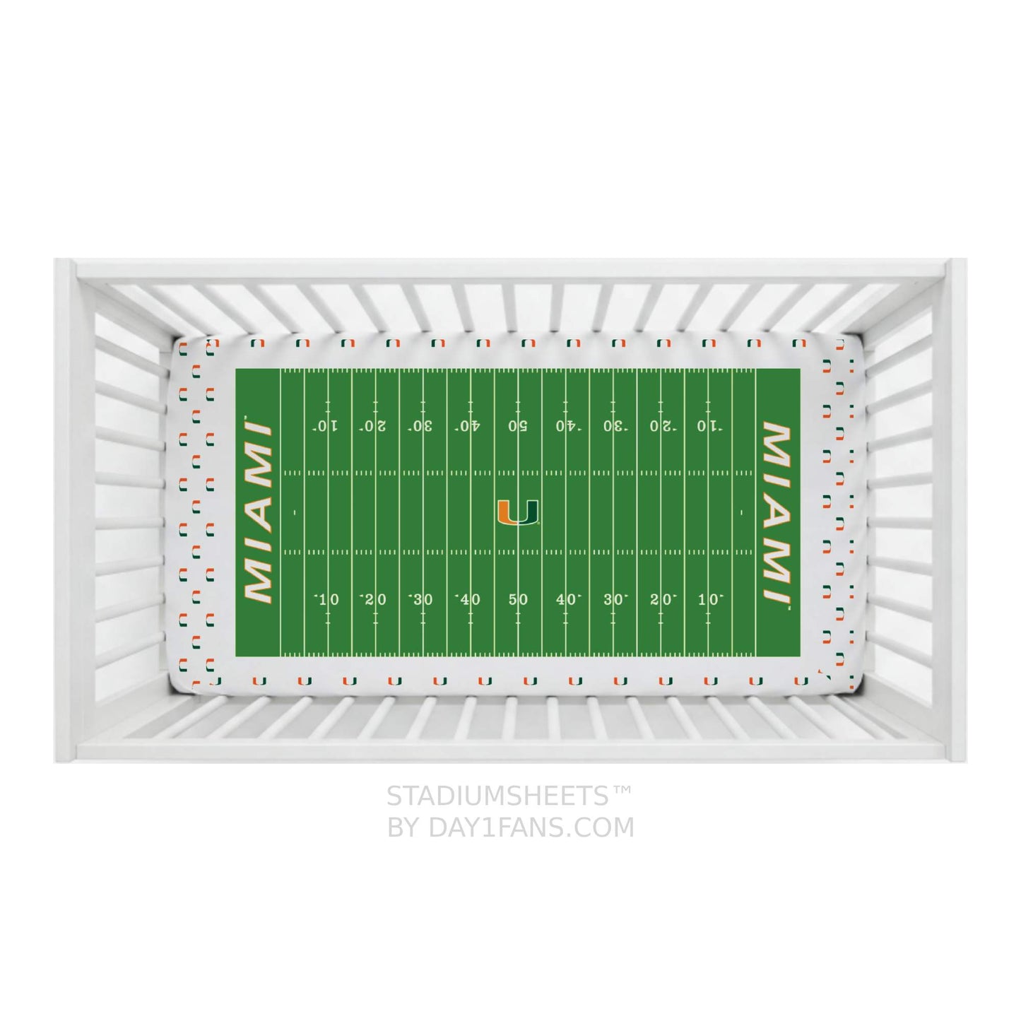 Miami Hurricanes StadiumSheets™ Crib Sheets