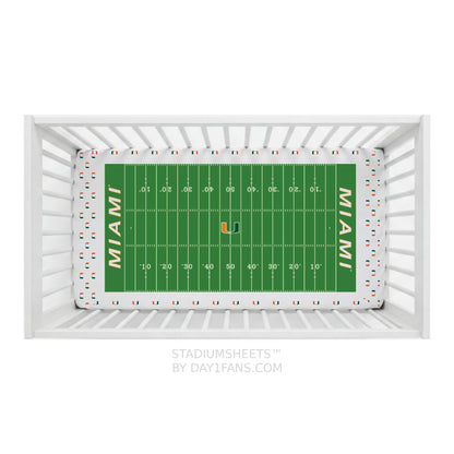 Miami Hurricanes StadiumSheets™ Crib Sheets