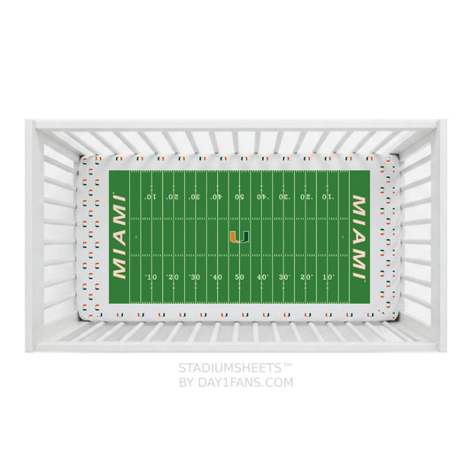 Miami Hurricanes StadiumSheets™ Crib Sheets