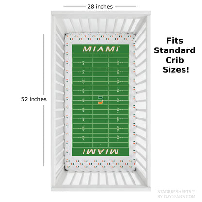 Miami Hurricanes StadiumSheets™ Crib Sheets