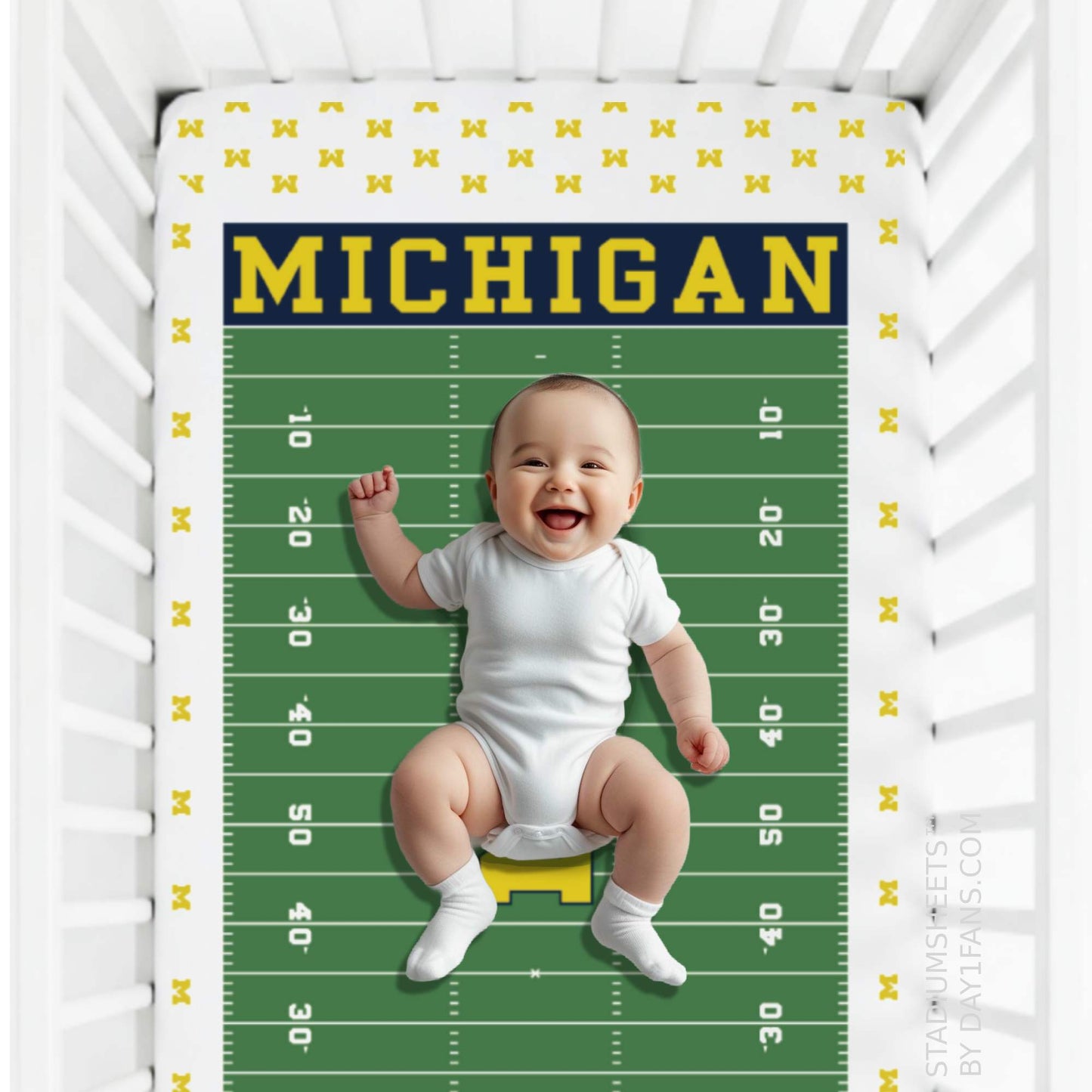 Michigan Wolverines StadiumSheets™ Crib Sheets