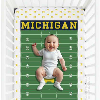 Michigan Wolverines StadiumSheets™ Crib Sheets