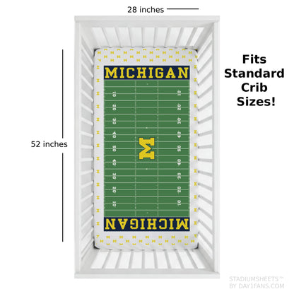 Michigan Wolverines StadiumSheets™ Crib Sheets