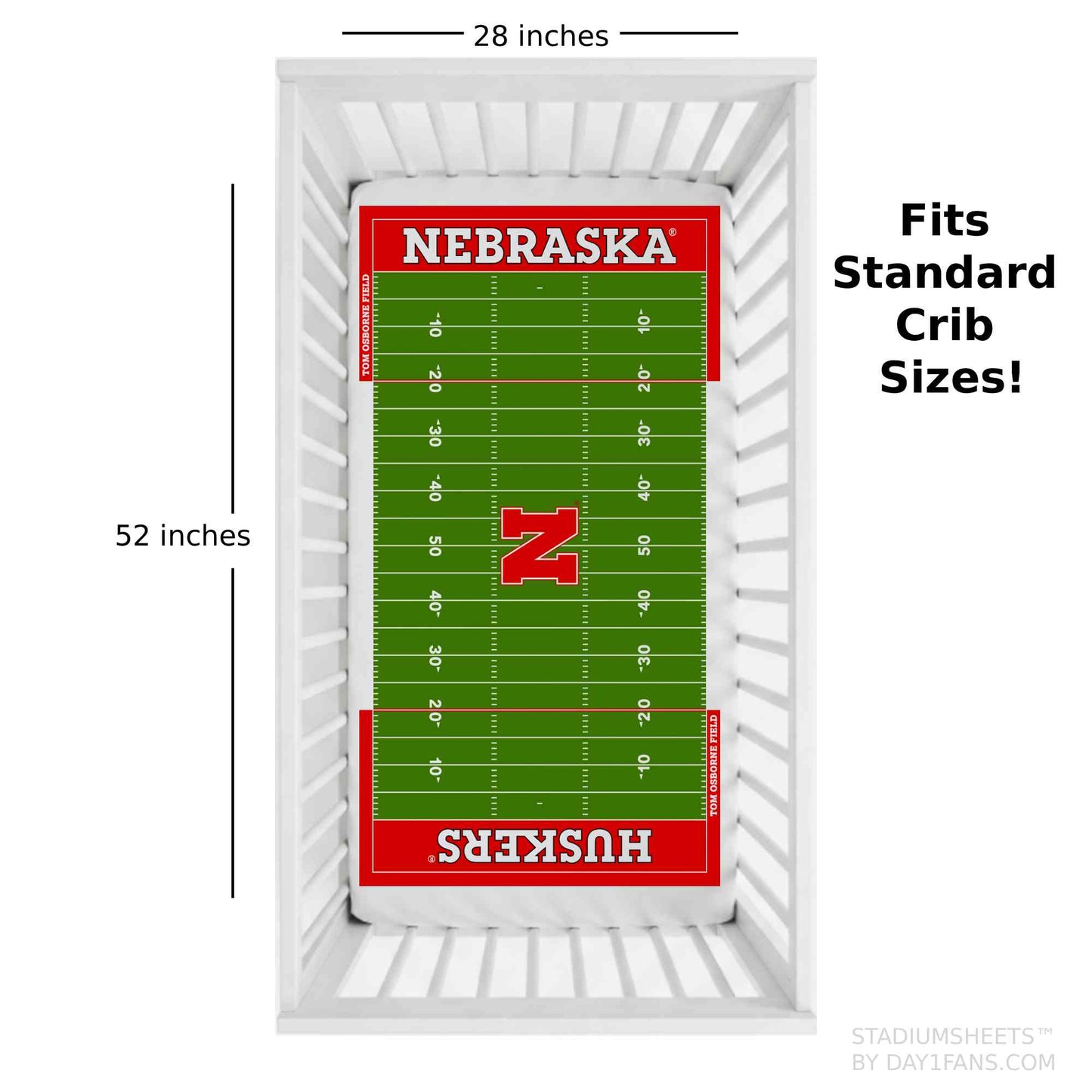 Nebraska Cornhuskers StadiumSheets™ Crib Sheets