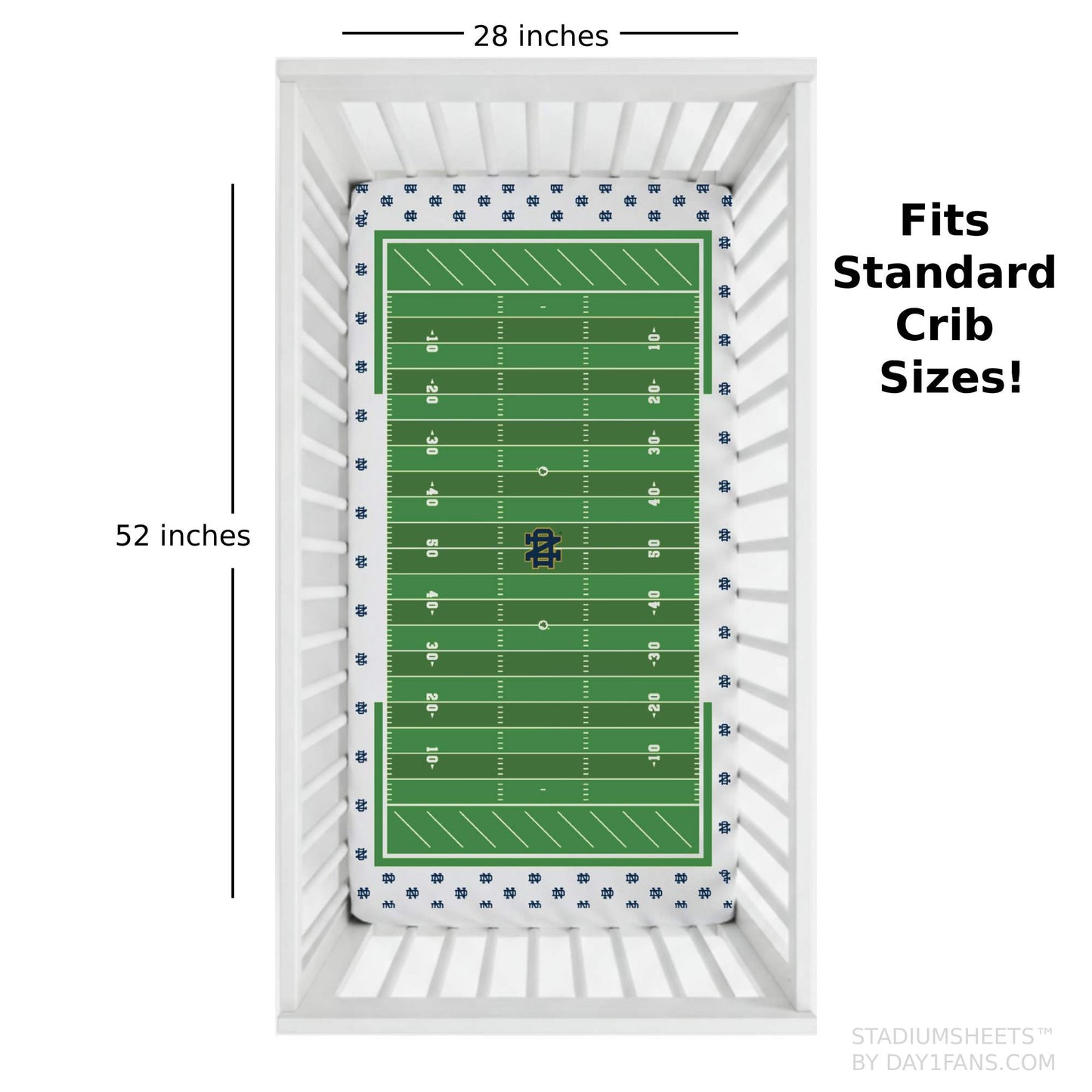 Notre Dame Fighting Irish StadiumSheets™ Crib Sheets