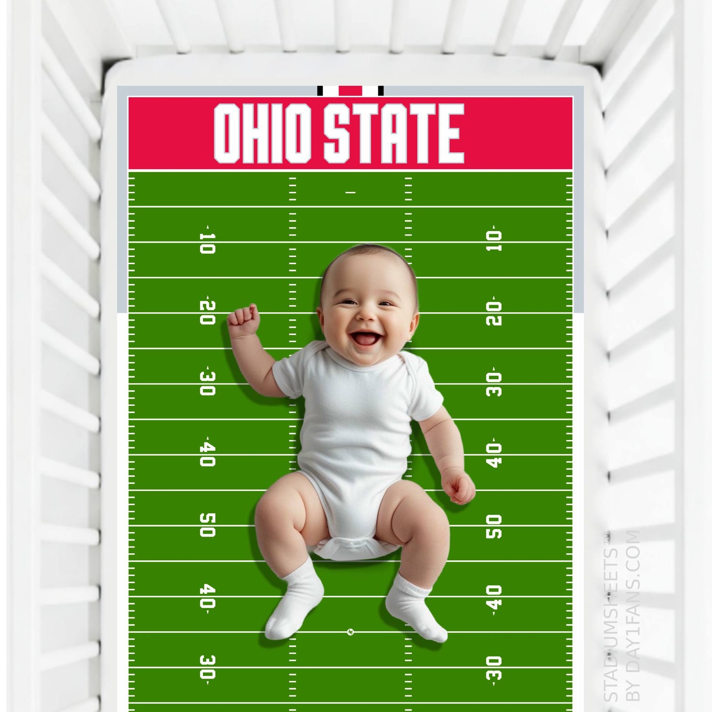 Ohio State Buckeyes StadiumSheets™ Crib Sheets