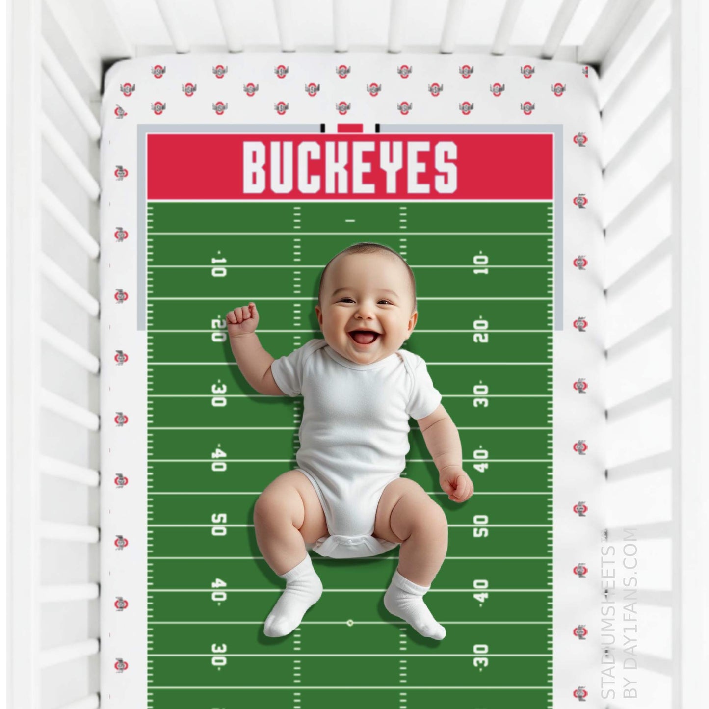 Ohio State Buckeyes StadiumSheets™ Crib Sheets
