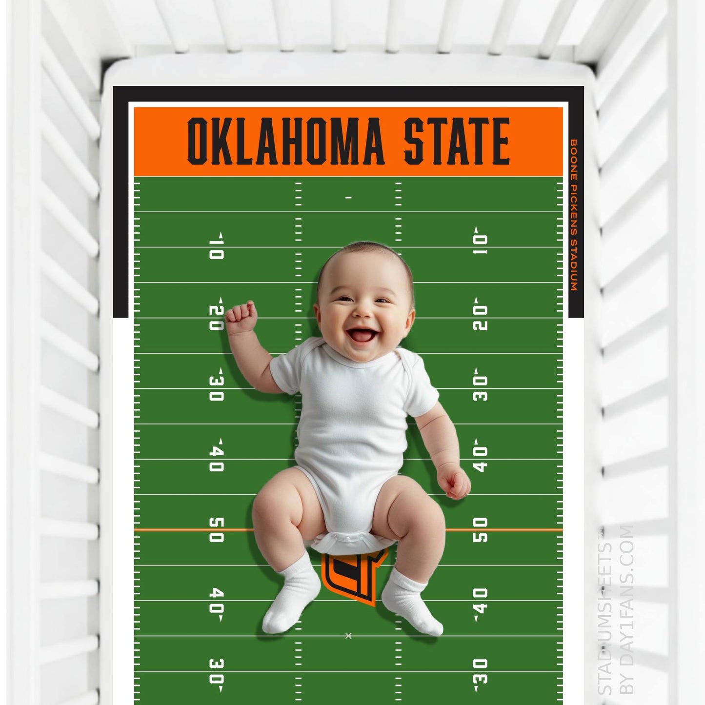 Oklahoma State Cowboys StadiumSheets™ Crib Sheets