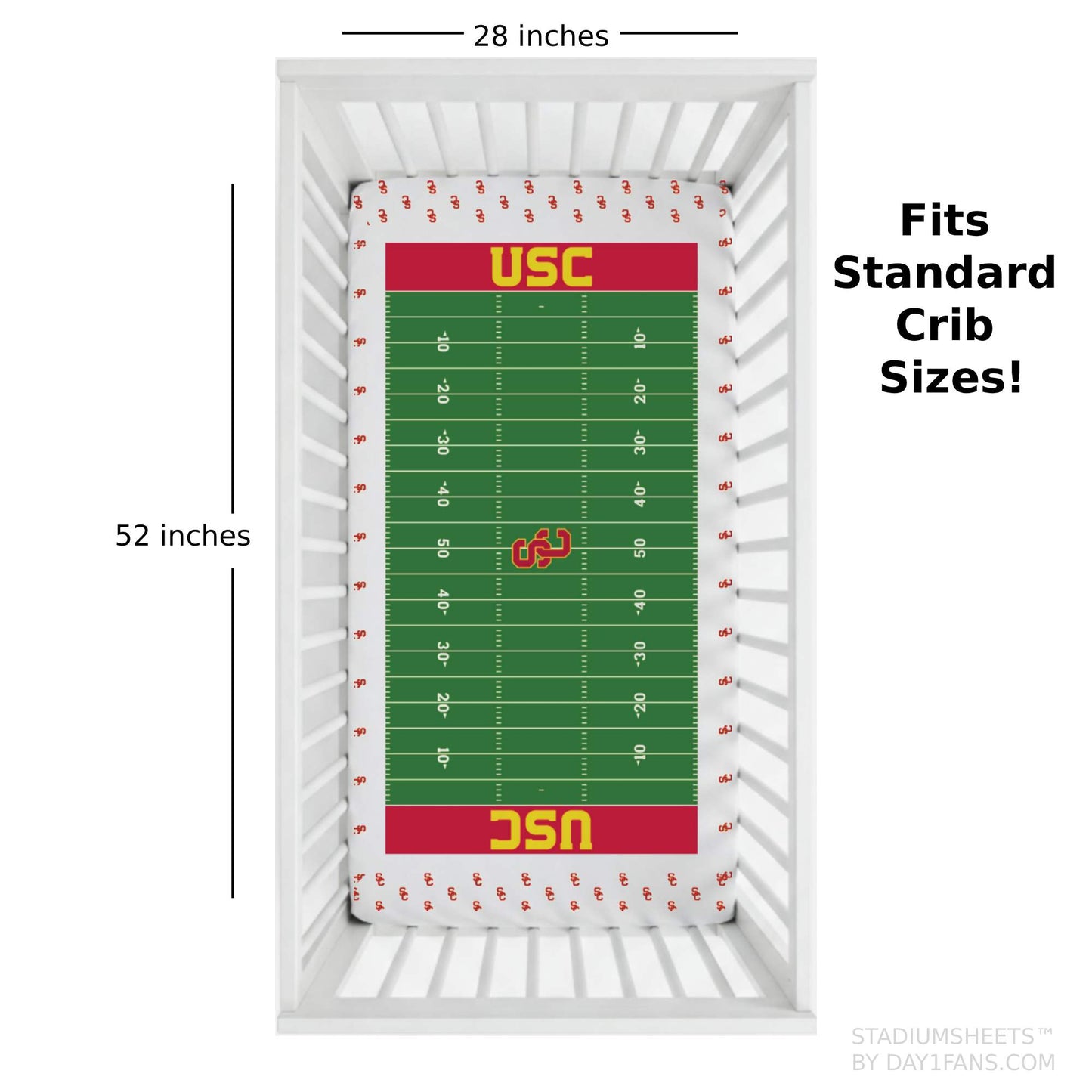 USC Trojans StadiumSheets™ Crib Sheets